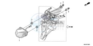 VFR1200XD CrossTourer - VFR1200X Dual Clutch 2ED - (2ED) drawing TAILLIGHT