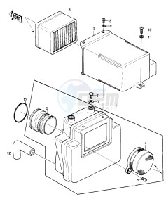 KZ 250 D [KZ250] (D1) [KZ250] drawing AIR CLEANER -- 80 D1- -