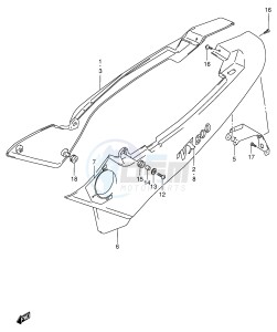 VX800 (E4) drawing FRAME COVER (MODEL L M)