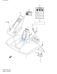 LT50 (P1) drawing FRONT FENDER