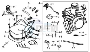 ORBIT 50 25KMH drawing CYLINDER HEAD COVER / CARBURATOR