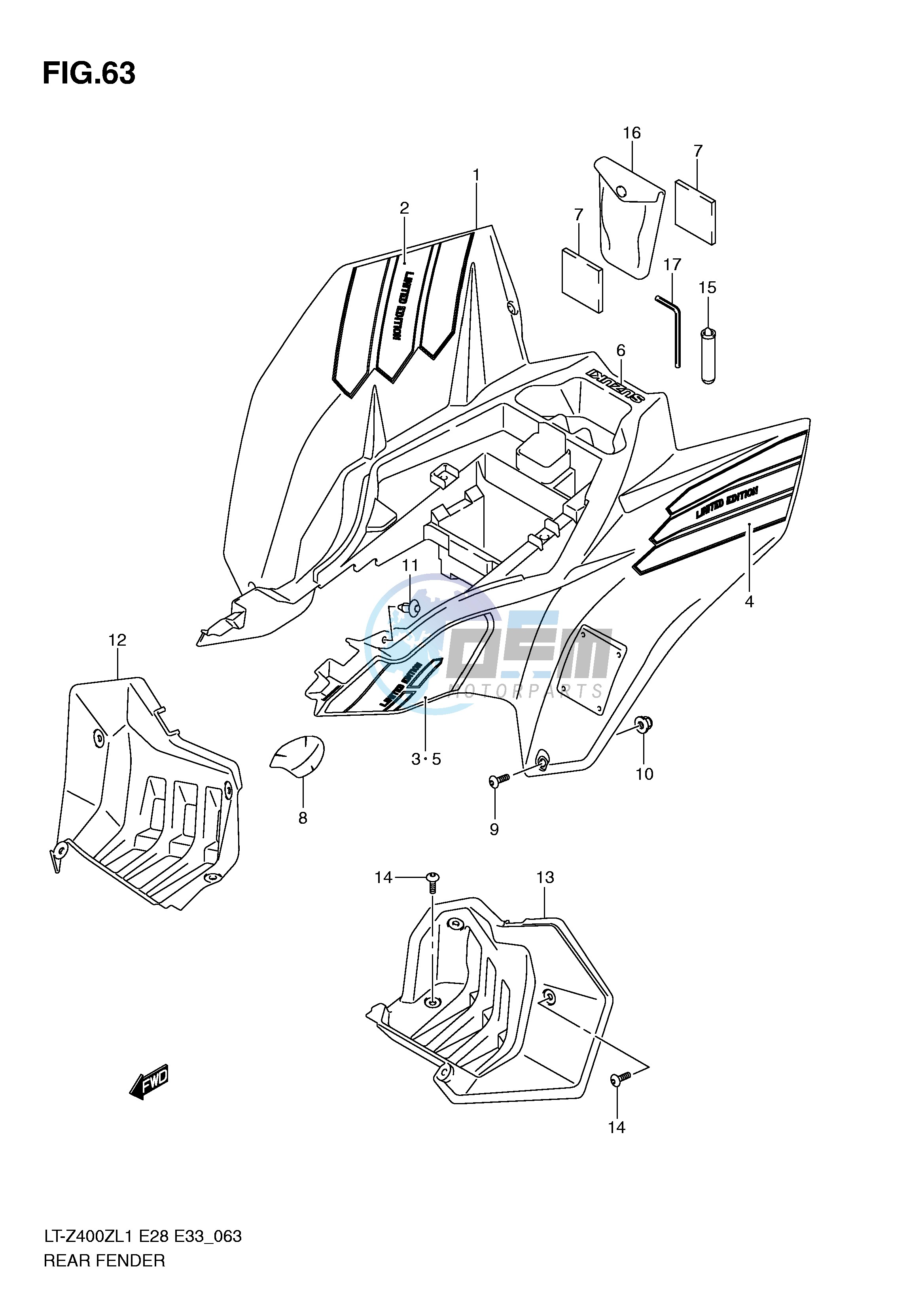 REAR FENDER (LT-Z400ZL1 E33)