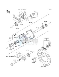 KX85 / KX85 II KX85-A5 EU drawing Rear Hub