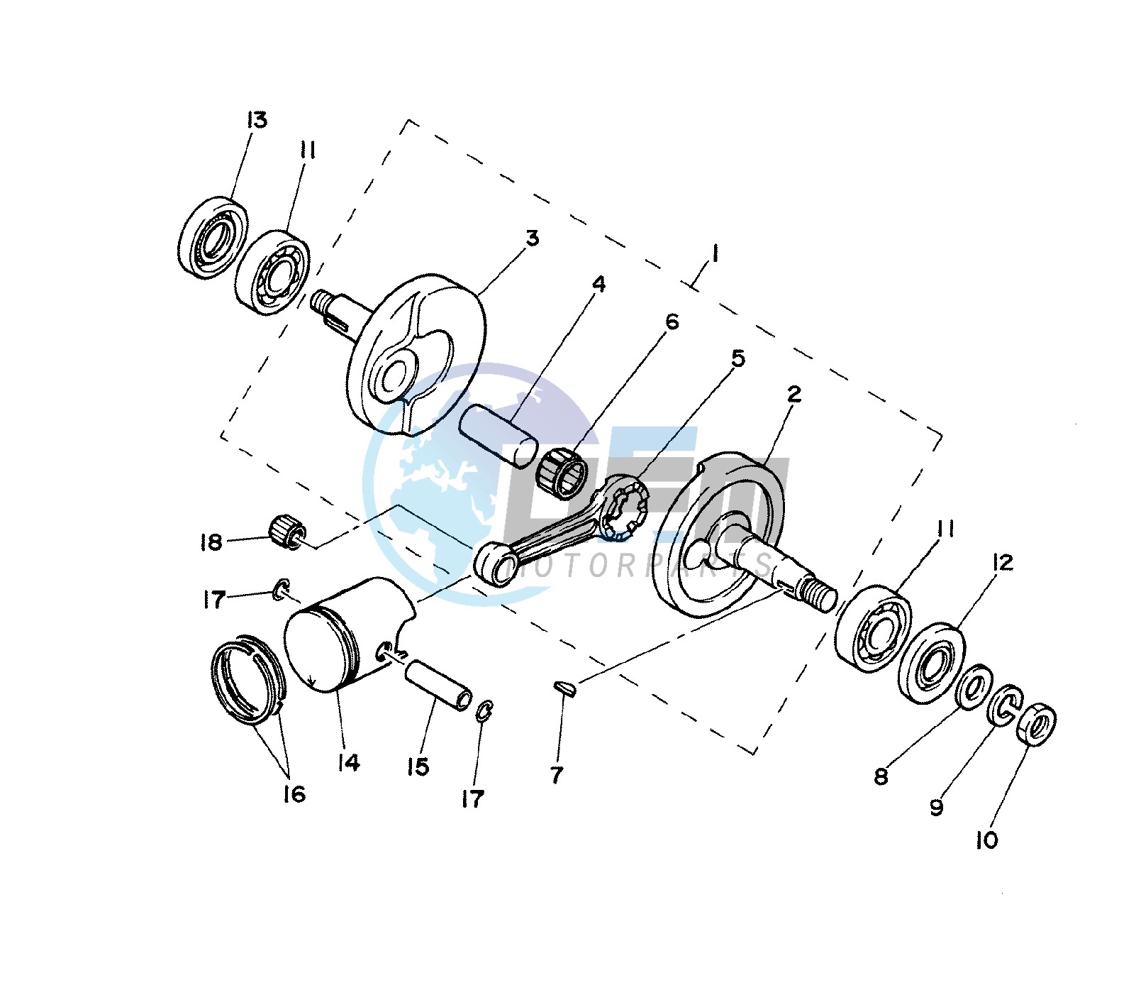 CRANKSHAFT AND PISTON