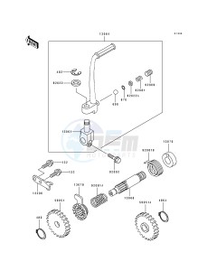 KX 100 B [KX100] (B5-B7) [KX100] drawing KICKSTARTER MECHANISM