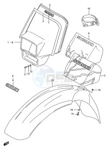 RMX250 (E28) drawing FRONT FENDER