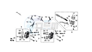 MAXSYM 400I (L8) EU drawing BRAKE LEVER / BRAKE CALIPER / BRAKE LINE