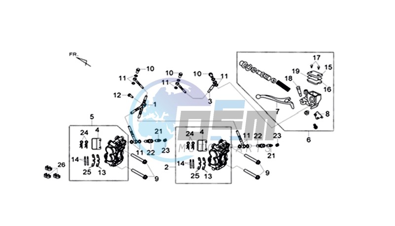 BRAKE LEVER / BRAKE CALIPER / BRAKE LINE