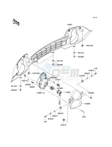 KAF 400 B [MULE 600] (B1) B1 drawing HEADLIGHT-- S- -