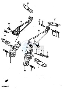 RG500 (E1) Gamma drawing FOOTREST