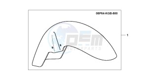 VT125C drawing CROME FR.FENDER