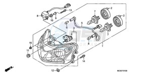 ST1300A9 Australia - (U / ABS MME) drawing HEADLIGHT