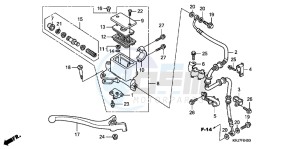 FES125B drawing FR. BRAKE MASTER CYLINDER (FES125) (FES150)