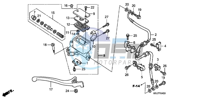 FR. BRAKE MASTER CYLINDER (FES125) (FES150)