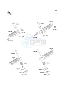 ZX 1100 D [NINJA ZX-11] (D4-D6) [NINJA ZX-11] drawing FOOTRESTS