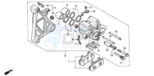 GL1500SE GOLDWING SE drawing REAR BRAKE CALIPER