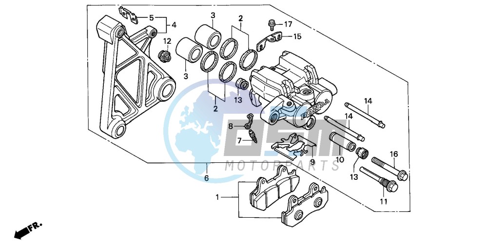 REAR BRAKE CALIPER