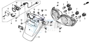 NSS250A JAZZ drawing TAILLIGHT/REAR FENDER