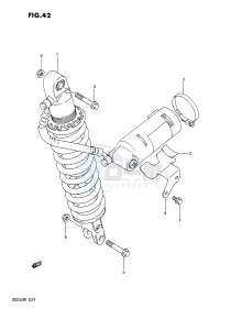 DR250 (E24) drawing REAR SHOCK ABSORBER