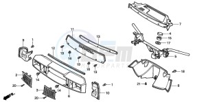 NH80MD drawing STEERING HANDLE/ HANDLE COVER/WIND SCREEN