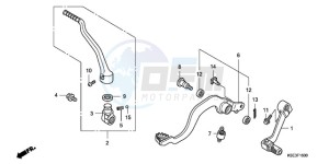 CRF150R9 Australia - (U) drawing PEDAL/KICK STARTER ARM