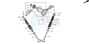 CN250 drawing CAMSHAFT/VALVE