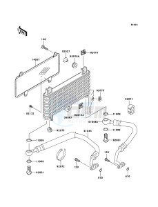 ZZR600 ZX600-E13H GB XX (EU ME A(FRICA) drawing Oil Cooler