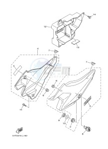 YBR125ESD (51P3) drawing SIDE COVER