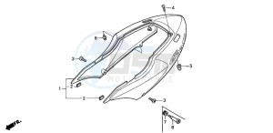 CBR600F4 drawing REAR COWL (1)