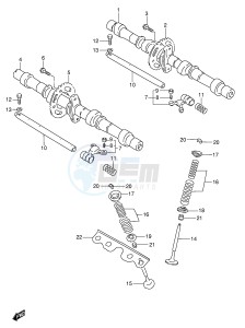 GSX600F (E2) Katana drawing CAMSHAFT - VALVE