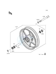 VERSYS 1000 KLZ1000BGF FR GB XX (EU ME A(FRICA) drawing Front Hub