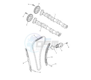 XJ6-S DIVERSION 600 drawing CAMSHAFT AND TIMING CHAIN