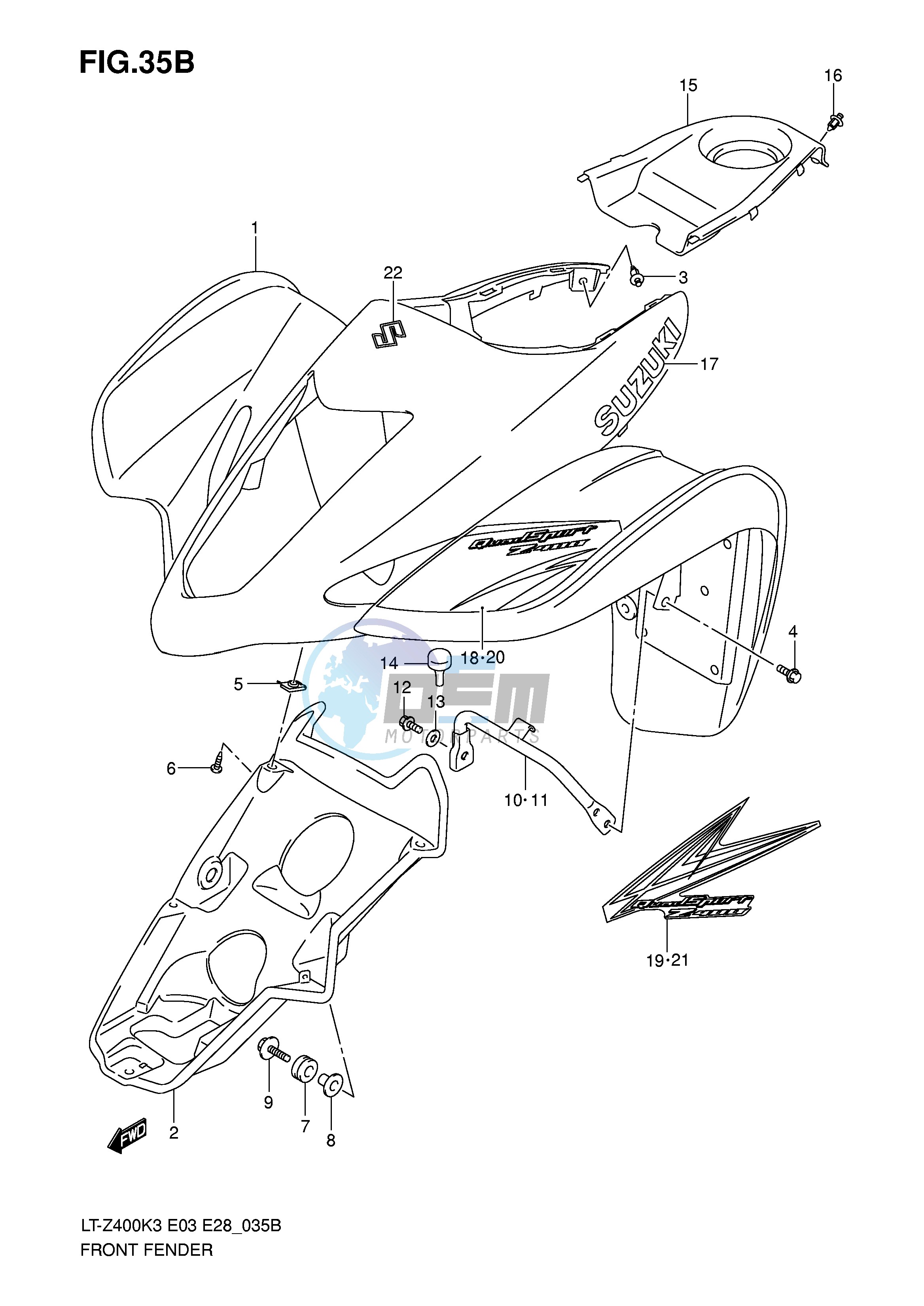 FRONT FENDER (MODEL K7)