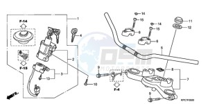 XL125VA E / MKH drawing HANDLE PIPE/TOP BRIDGE