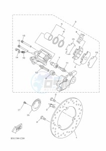 YZF125-A YZF-R125 (B5G6) drawing REAR BRAKE CALIPER