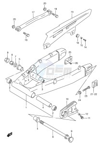 GSF1200 (E2) Bandit drawing REAR SWINGING ARM (GSF1200SAV SAW SAX SAY)