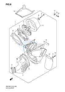 RM125 (E19) drawing AIR CLEANER