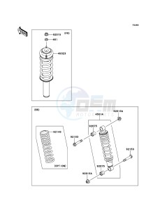 MULE_610_4X4 KAF400AEF EU drawing Shock Absorber(s)