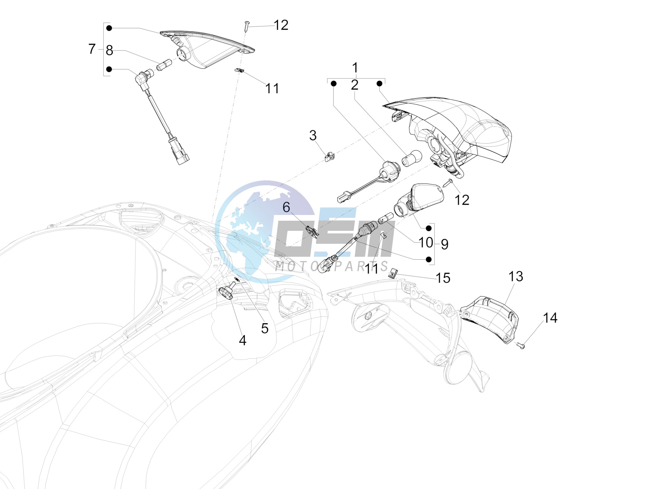 Rear headlamps - Turn signal lamps