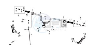 GTS 125I ABS drawing HANDLEBAR / BRAKE LEVERS CPL  L/R