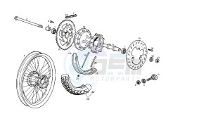 SENDA SM X-RACE - 50 CC 2T EU2 drawing REAR WHEEL