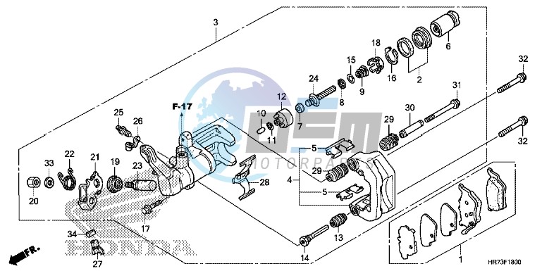 REAR BRAKE CALIPER