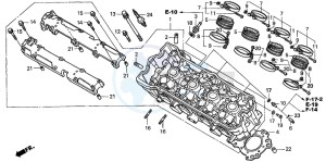 CB600F CB600F drawing CYLINDER HEAD