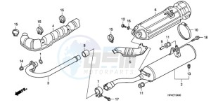 TRX420TMA Australia - (U / 2WD) drawing EXHAUST MUFFLER