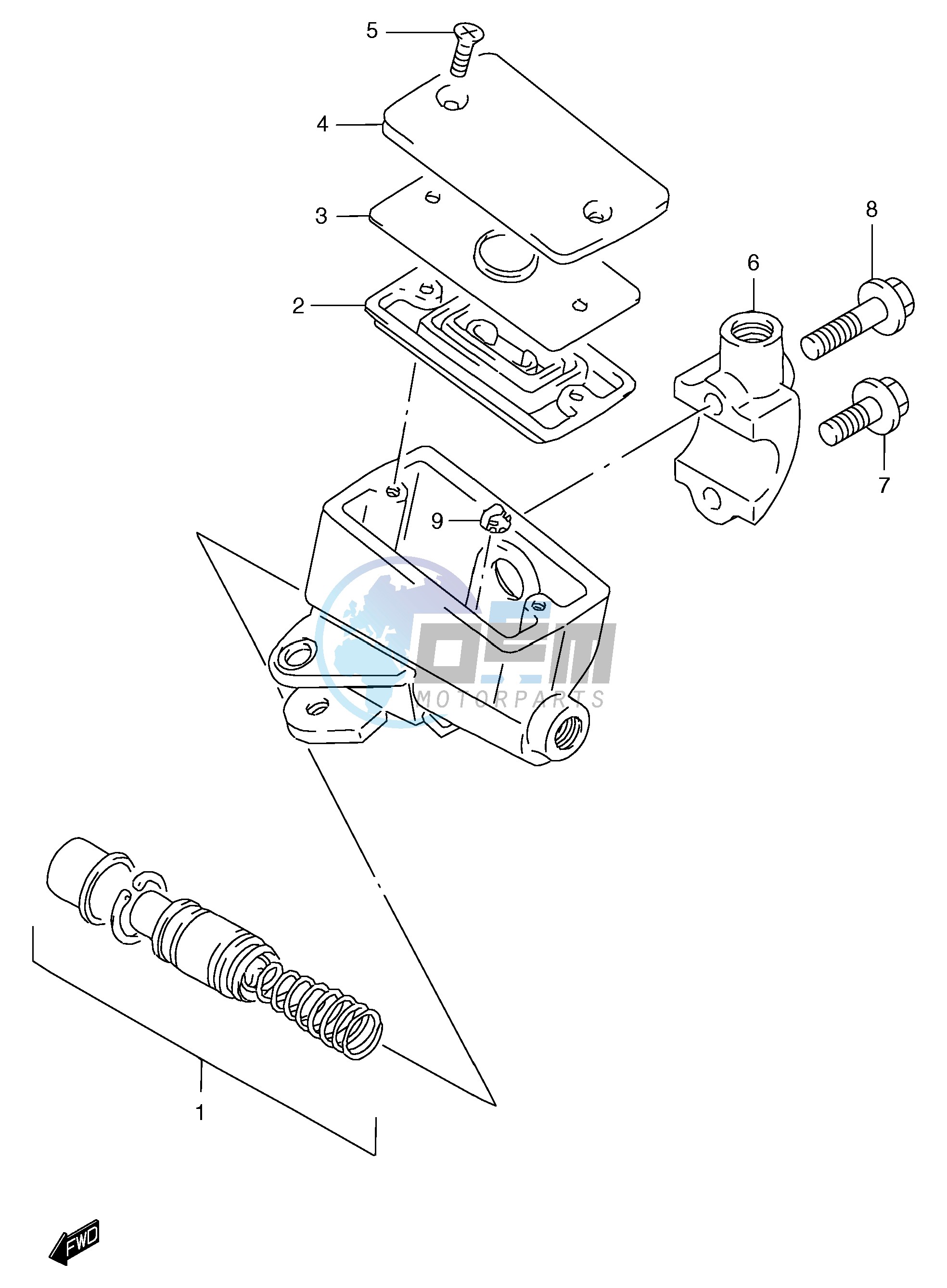 FRONT MASTER CYLINDER (GSF1200SAV SAW SAX SAY)