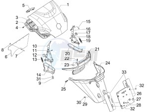 MP3 300 ie mic drawing Rear cover - Splash guard