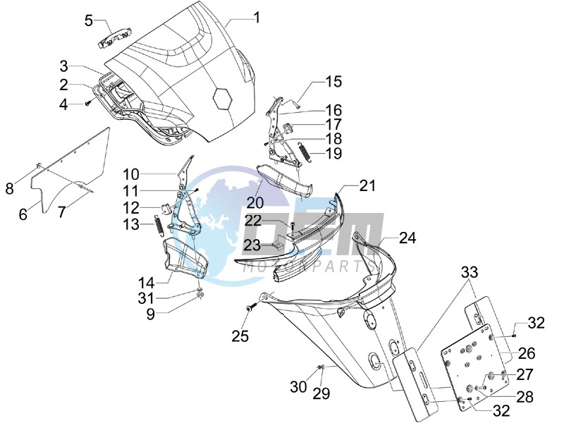 Rear cover - Splash guard