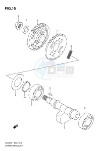 AN400 (E2) Burgman drawing CRANK BALANCER