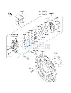 KRF 750 F [TERYX 750 4X4 NRA OUTDOORS] (F8F) C9FB drawing FRONT BRAKE