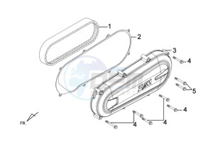 E-VIRID 25KMH drawing CRANKCASE COVER LEFT